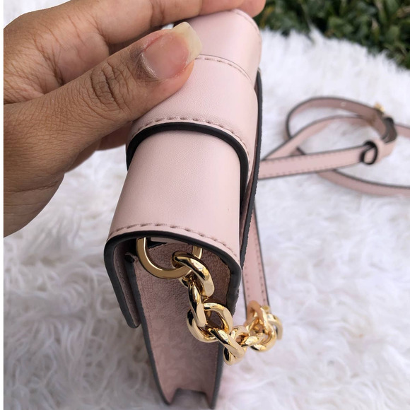 New Michael Kors purse crossbody phone case Pink Ballet Gold - Picture 3 of 9